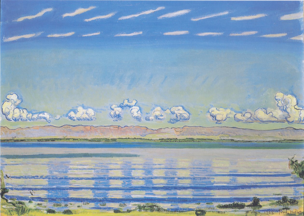Ritmikus táj a Genfi -tavon alkotó: Ferdinand Hodler