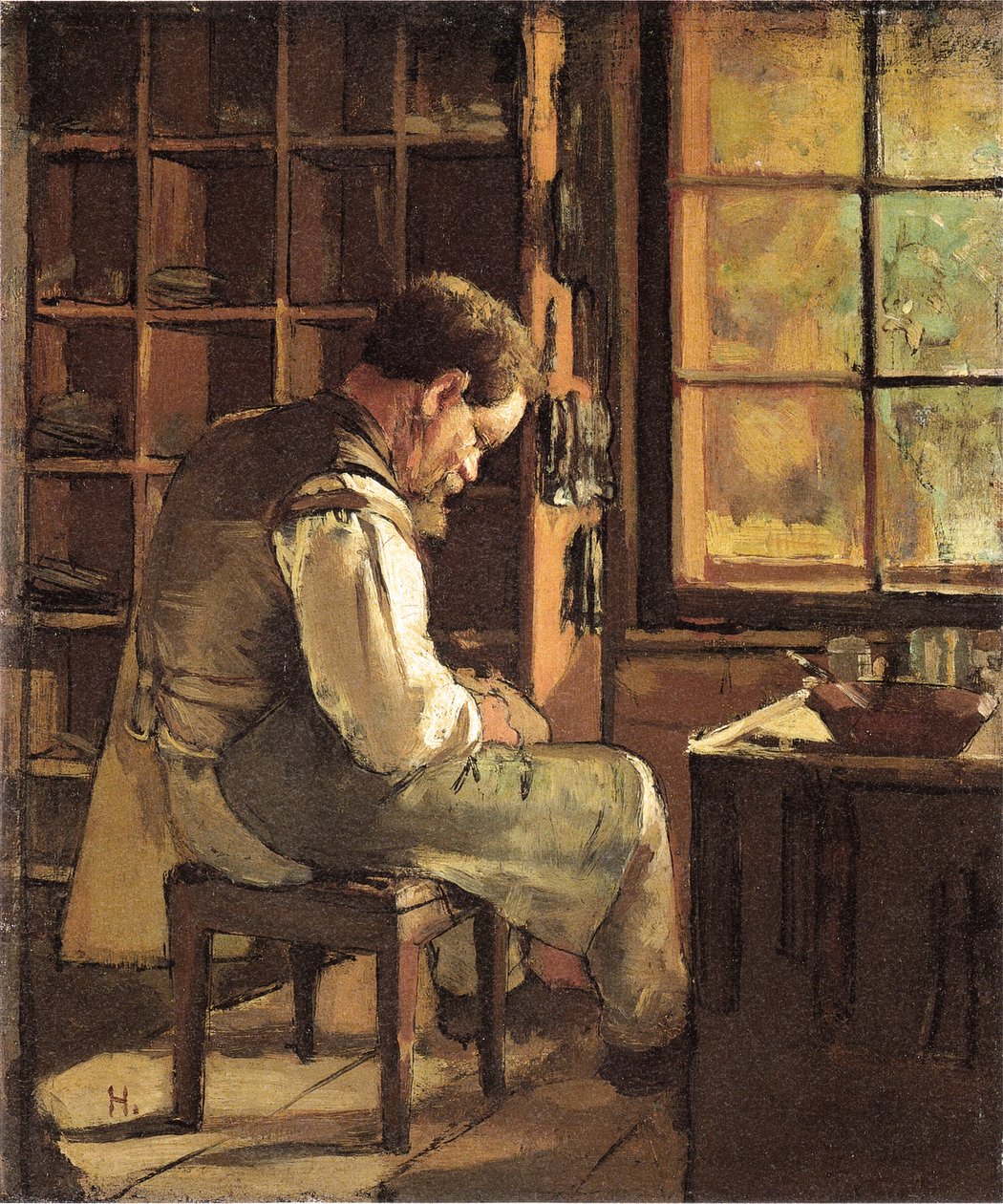 Cobbler az ablaknál alkotó: Ferdinand Hodler