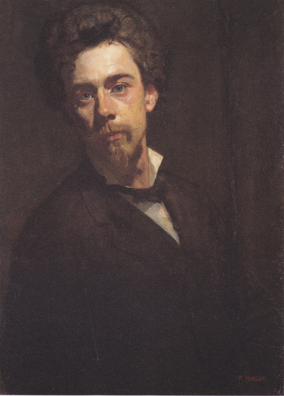 Önarckép álló gallérral alkotó: Ferdinand Hodler