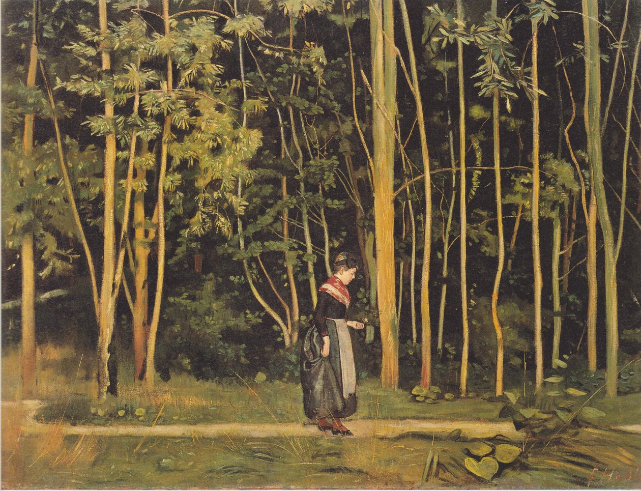 Walker az erdő szélén alkotó: Ferdinand Hodler