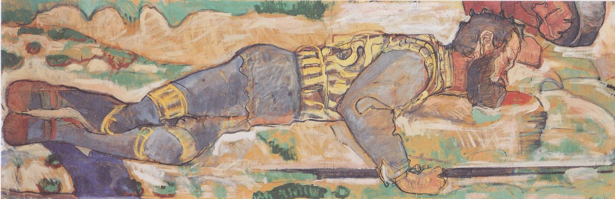 Haldokló harcos alkotó: Ferdinand Hodler