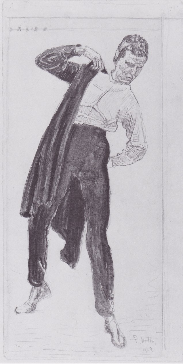 Diák felveszi a zubbonyát alkotó: Ferdinand Hodler