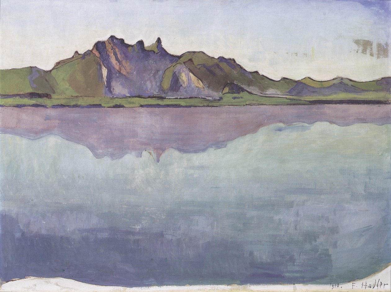 A Thun -tó a Stockhorn -lánccal alkotó: Ferdinand Hodler