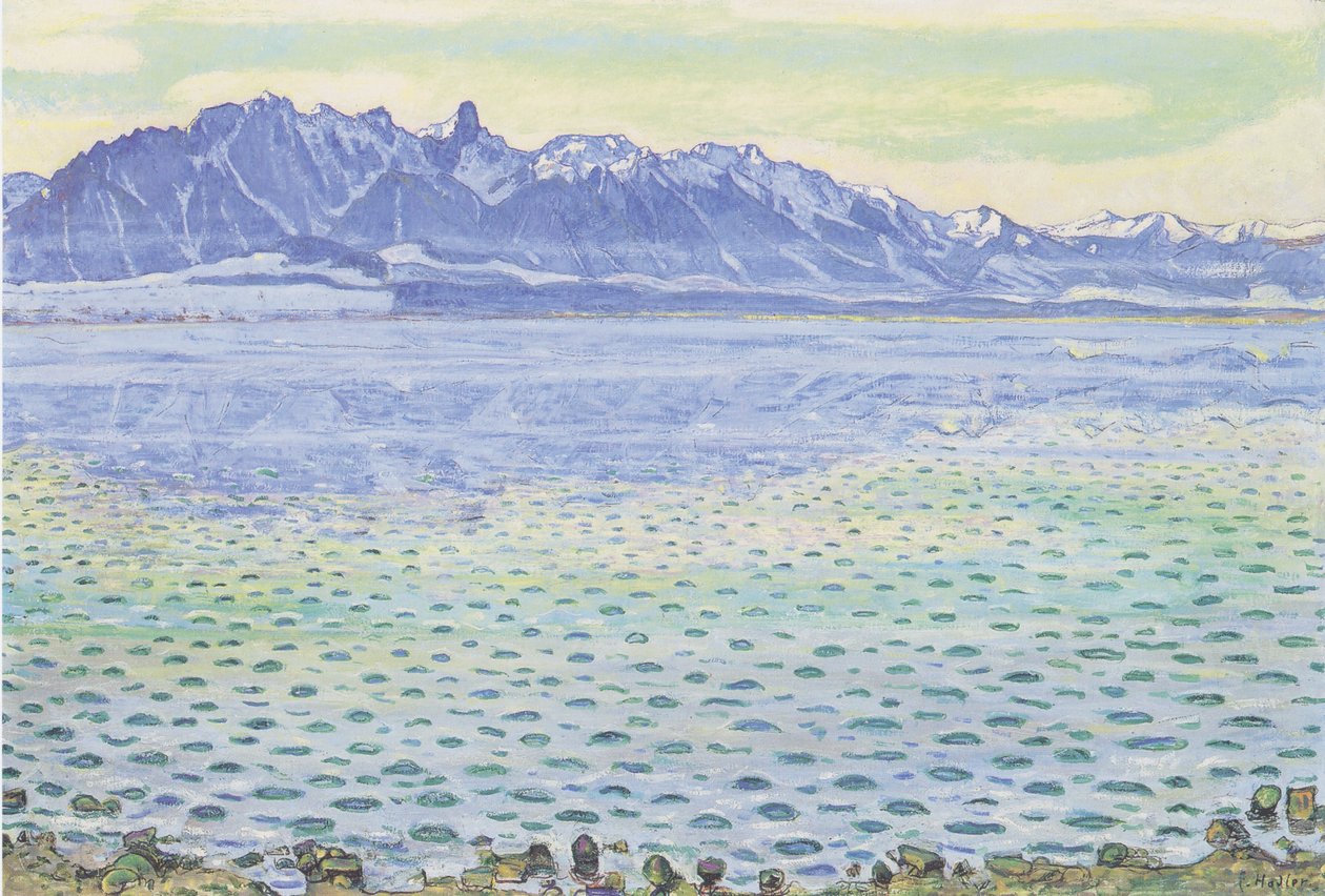A Thun -tó a Stockhorn -lánccal alkotó: Ferdinand Hodler