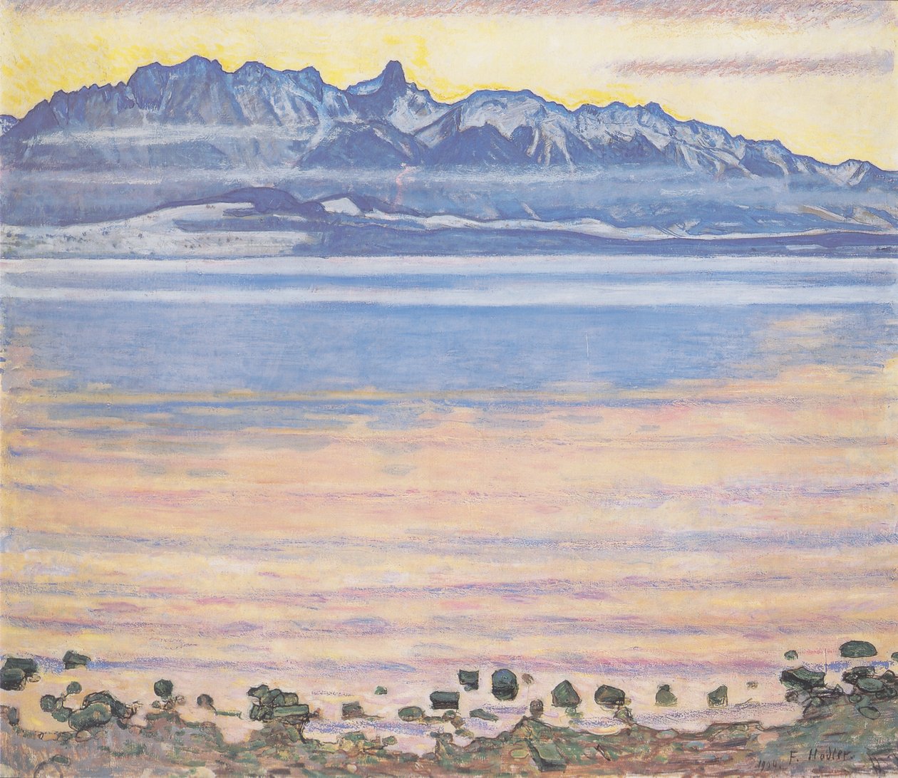 A Thun -tó a Stockhorn -lánccal alkotó: Ferdinand Hodler