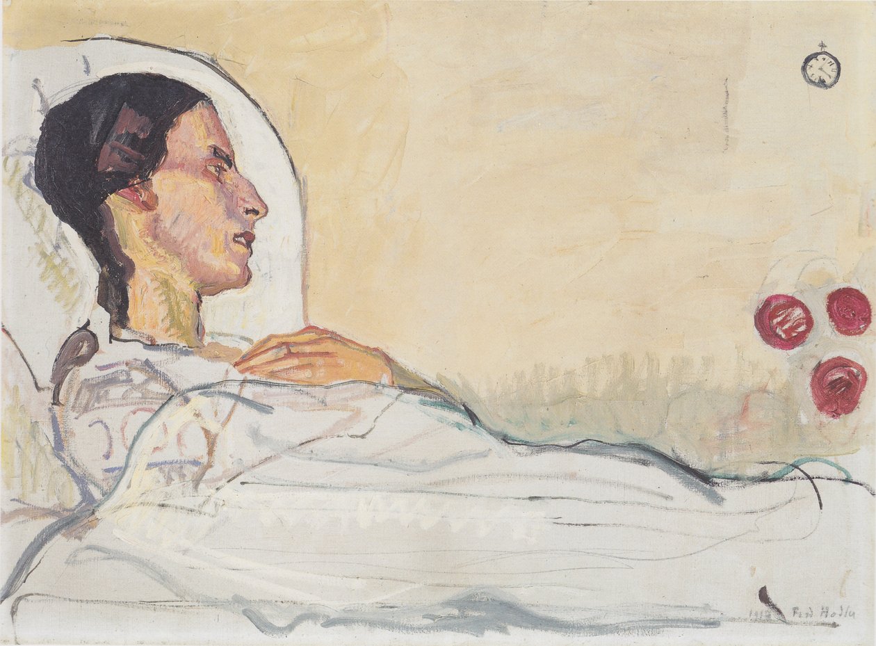 Valentine Godé-Darel a betegágyban alkotó: Ferdinand Hodler