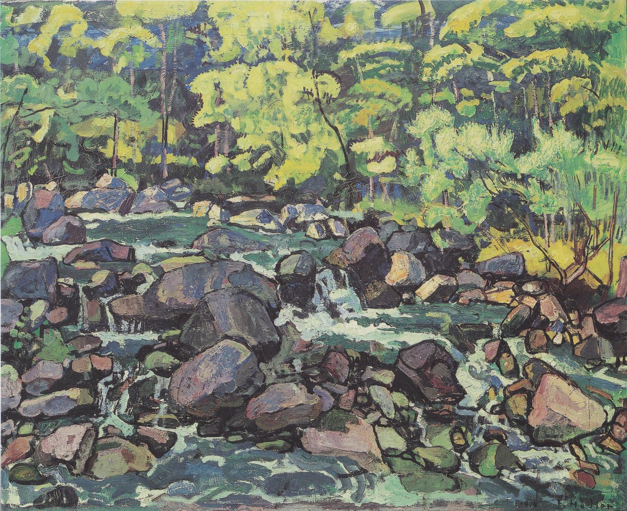 Waldbach Champéry közelében alkotó: Ferdinand Hodler