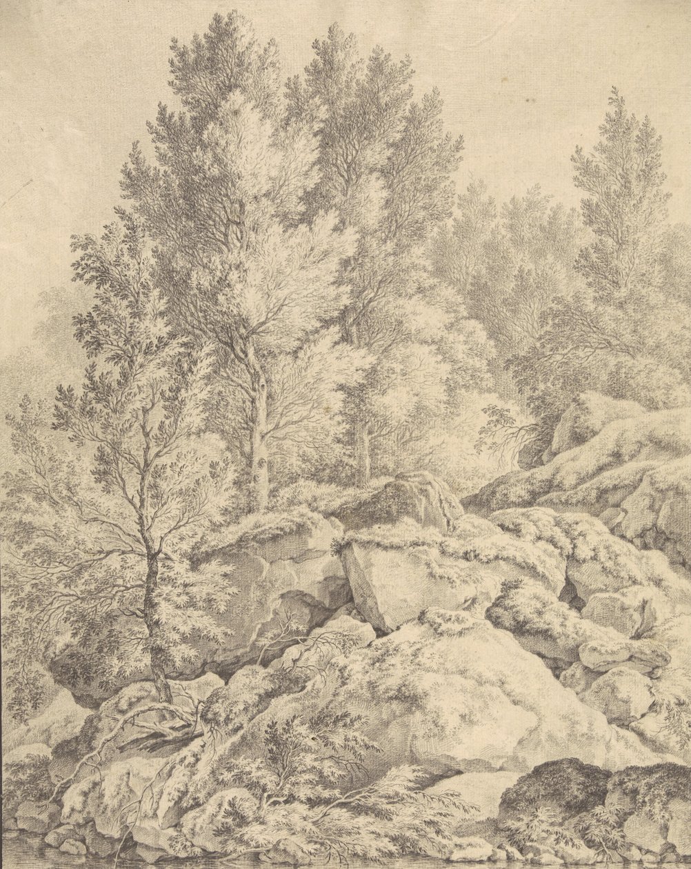 Kilátás a Pfalz -i Trippstadt -völgyre alkotó: Ferdinand Kobell