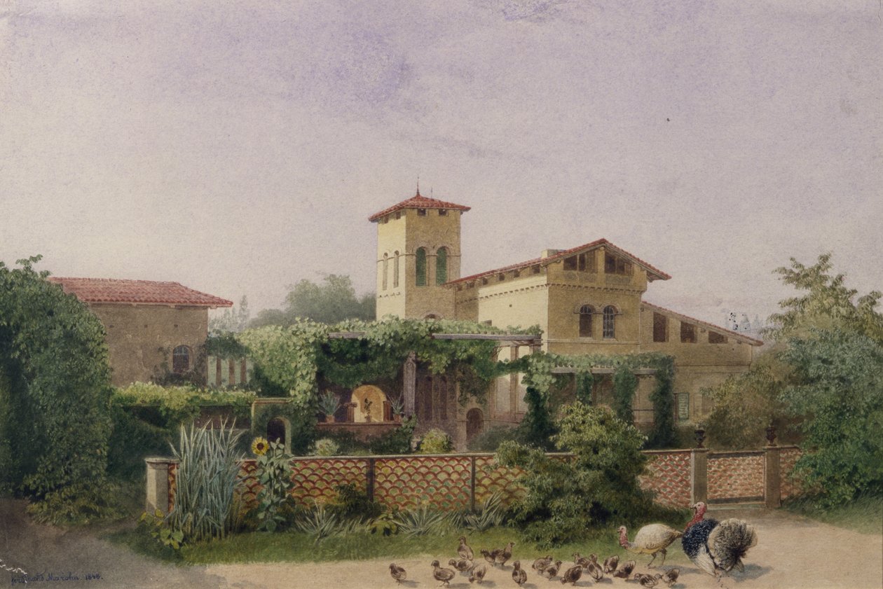 A római fürdő, 1848 (wc papíron) alkotó: Ferdinand Maron