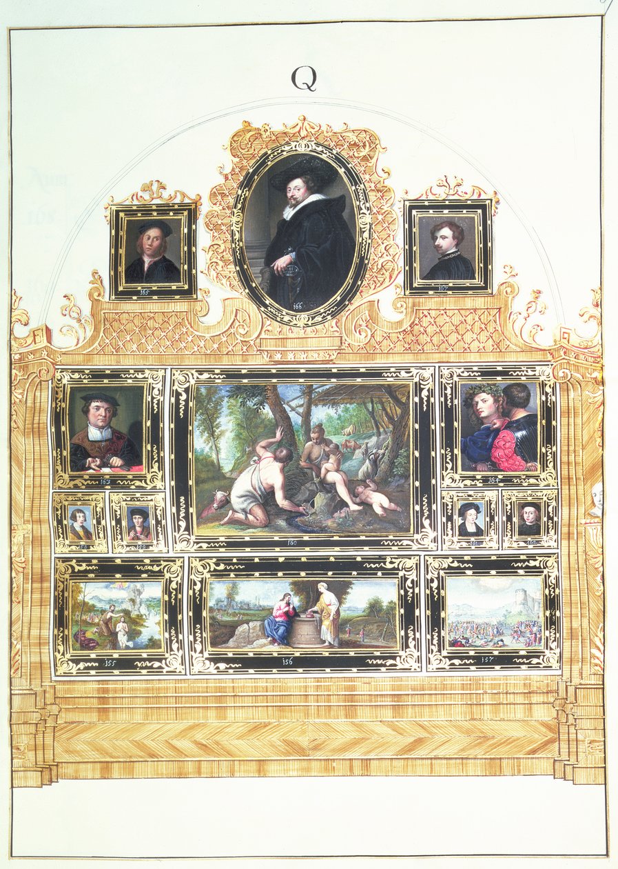 I. könyv f.Q. VI. Károly császár gyűjteményének festett készlete a Stallburgban, Bécs, 1720-30 (wc) alkotó: Ferdinand Storffer or Astorffer