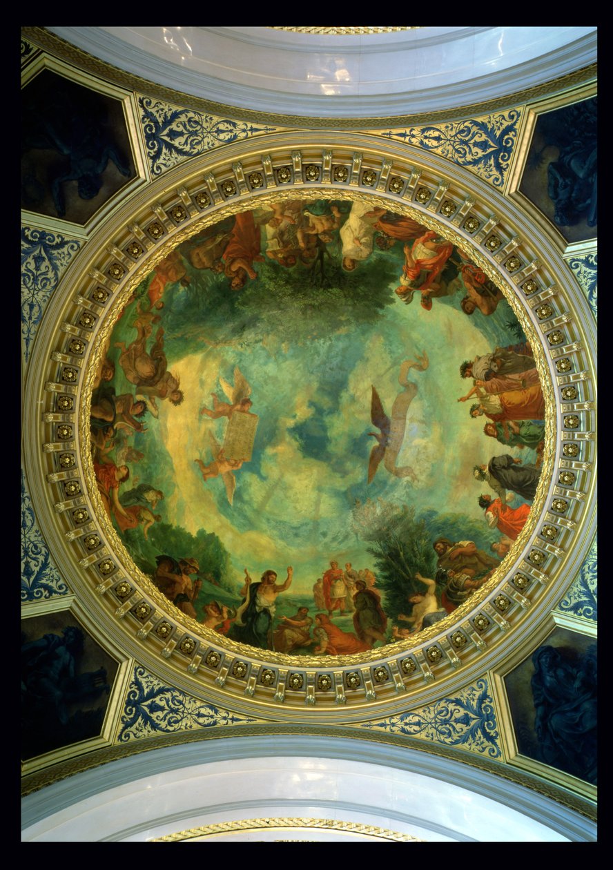 Aurora, mennyezeti festmény, valószínűleg a könyvtárból, 1845-47 körül alkotó: Ferdinand Victor Eugene Delacroix