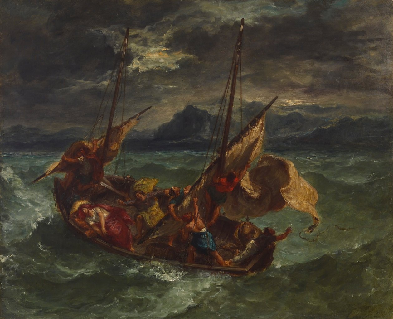 Krisztus a Galileai -tengeren alkotó: Ferdinand Victor Eugene Delacroix