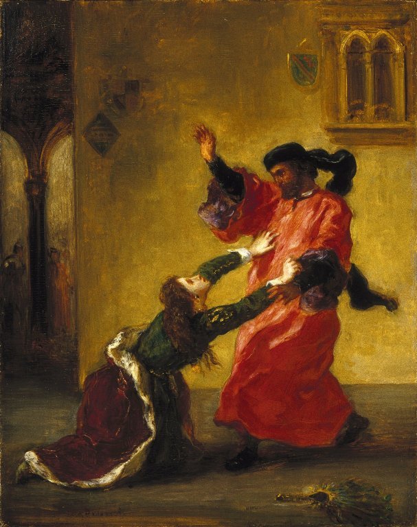Desdemona apja által átkozva alkotó: Ferdinand Victor Eugene Delacroix