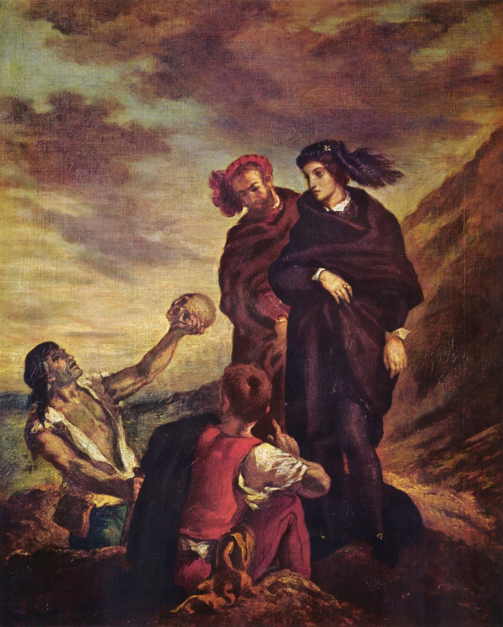 Hamlet és Horatio a temetőben alkotó: Ferdinand Victor Eugene Delacroix