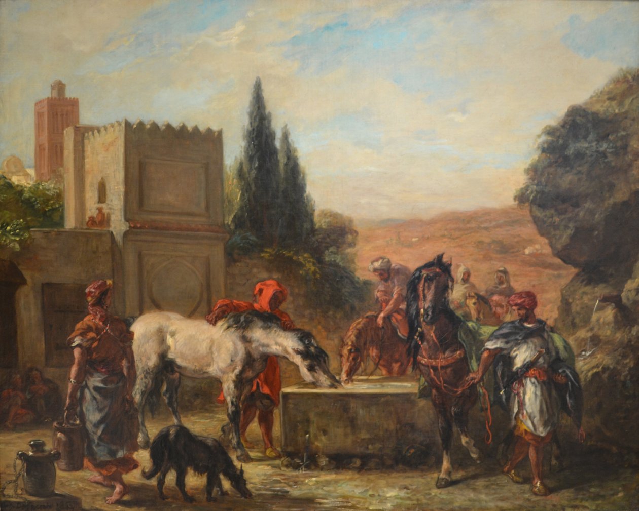 Lovak a szökőkútnál alkotó: Ferdinand Victor Eugene Delacroix