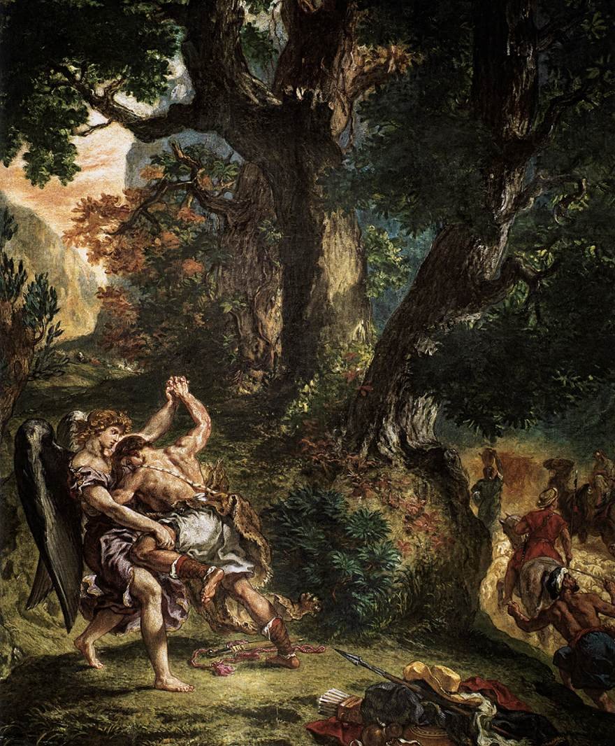 Jacob birkózás az angyallal alkotó: Ferdinand Victor Eugene Delacroix