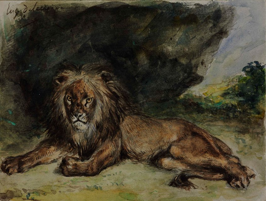 Oroszlán alkotó: Ferdinand Victor Eugene Delacroix