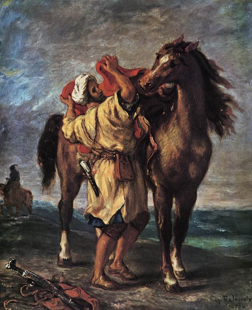 Marokkói és lova alkotó: Ferdinand Victor Eugene Delacroix