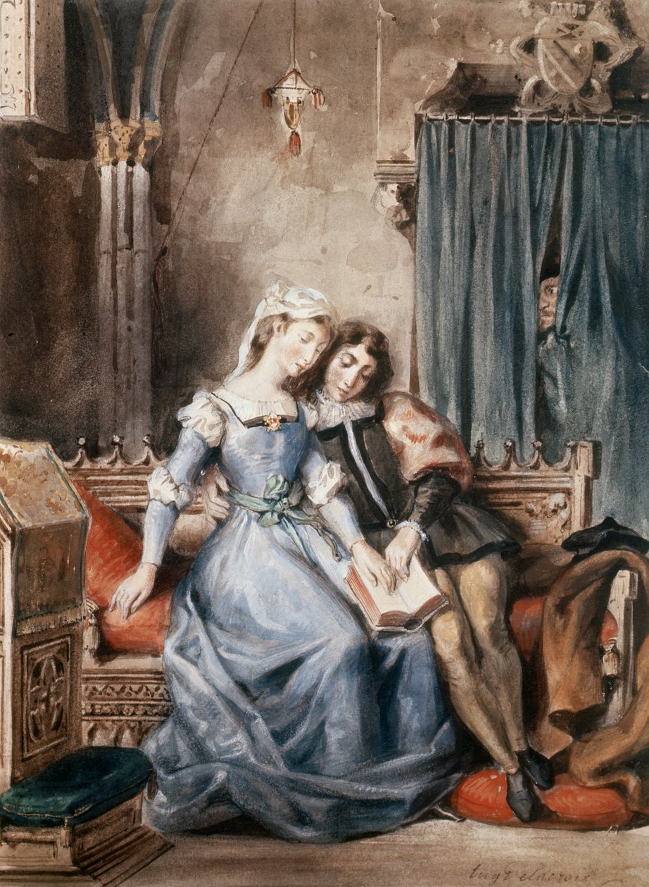 Paolo Malatesta és Francesca da Rimini alkotó: Ferdinand Victor Eugene Delacroix