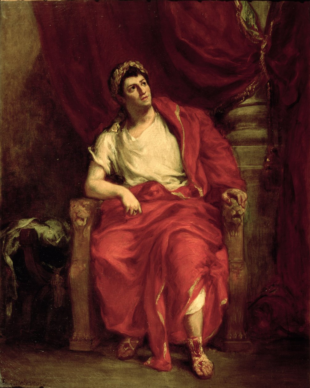 Francois Joseph Talma (1763-1826) portréja Nero szerepében Jean Racine (1639-99) „Britannicus”-jában, 1857 alkotó: Ferdinand Victor Eugene Delacroix