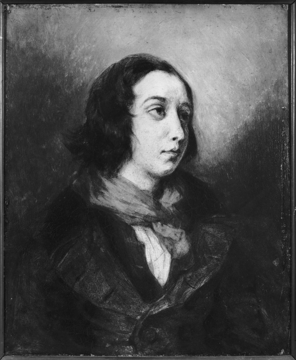 George Sand portréja, 1838 alkotó: Ferdinand Victor Eugene Delacroix