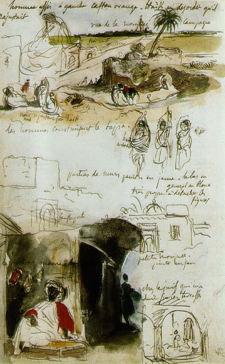 Vázlatfüzet Marokkóból, 1832 alkotó: Ferdinand Victor Eugene Delacroix
