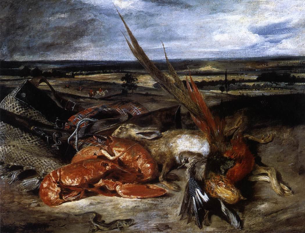 Csendélet homárral alkotó: Ferdinand Victor Eugene Delacroix