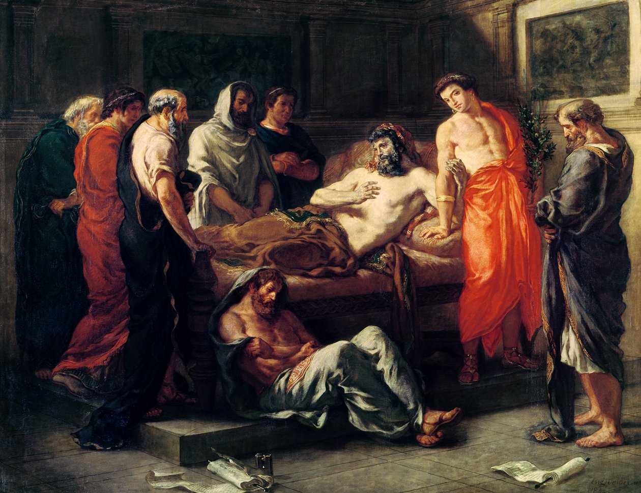 Tanulmány Marcus Aurelius (121-180) halálához, 1844 előtt (olaj, vászon alkotó: Ferdinand Victor Eugene Delacroix