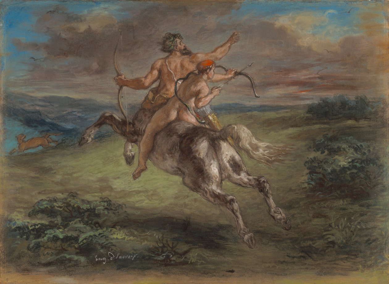 Achilles oktatása alkotó: Ferdinand Victor Eugene Delacroix