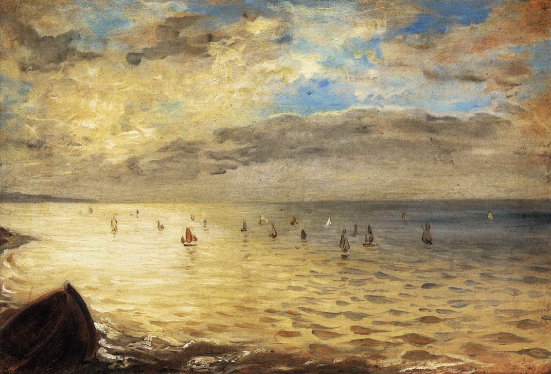 A tenger Dieppe magaslatából alkotó: Ferdinand Victor Eugene Delacroix