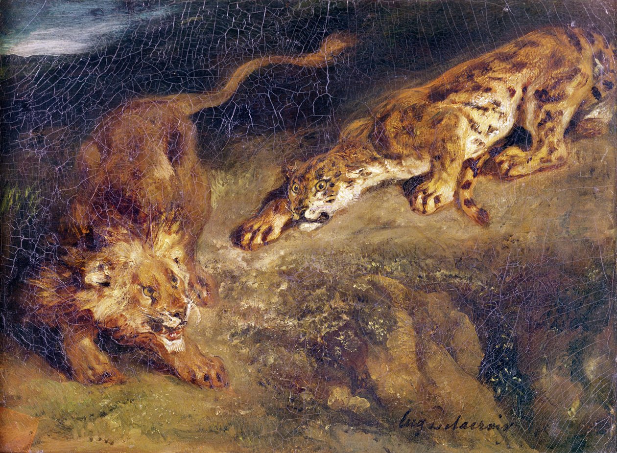 Tigris és Oroszlán alkotó: Ferdinand Victor Eugene Delacroix