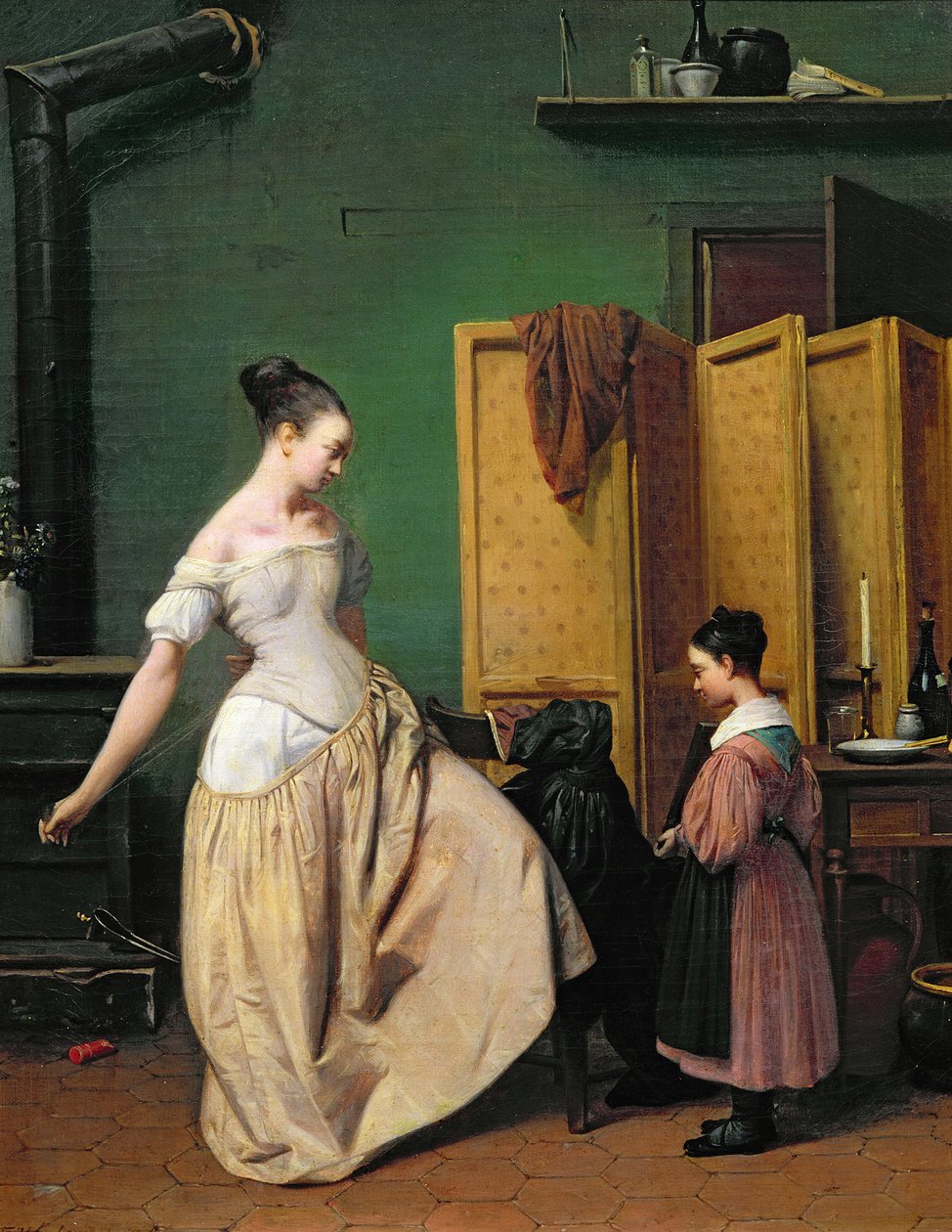 Nő a vécéjében, 1835 alkotó: Ferdinand Wachsmuth