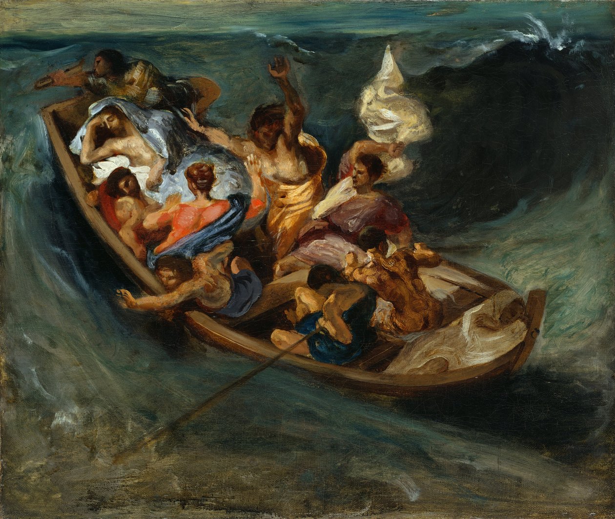 Krisztus a Galileai -tengeren alkotó: Ferdinand Victor Eugene Delacroix