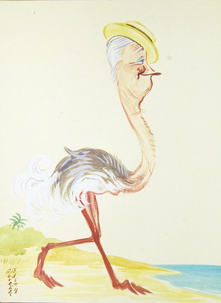 Maurice Chevalier (akvarell papíron) alkotó: Ferdinand  Misti Mifliez
