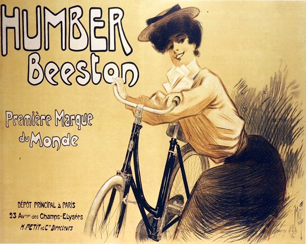 Humber Beeston kerékpárokat reklámozó plakát (színes litho) alkotó: Ferdinand  Misti Mifliez