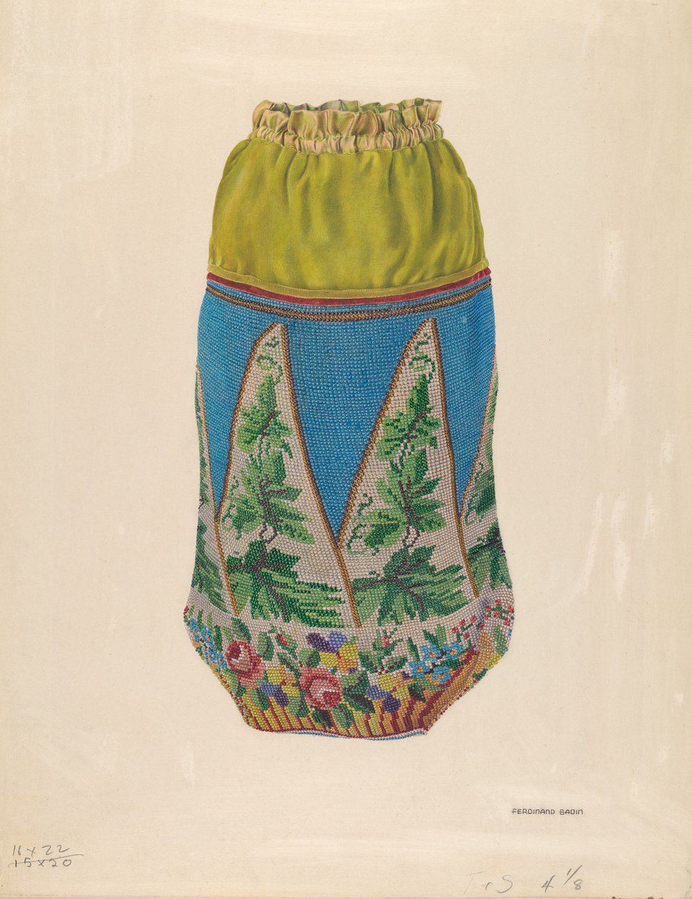 Gyöngyös kézitáska alkotó: Ferdinand Badin