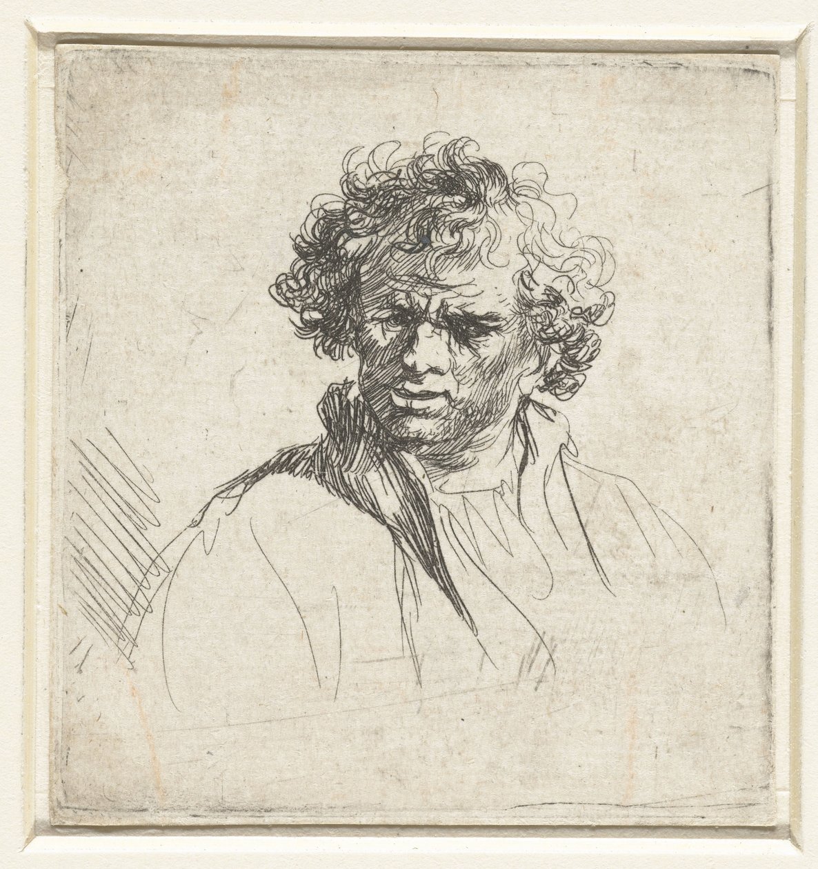 Eltorzult arcú férfi mellszobra alkotó: Ferdinand Bol (possibly)