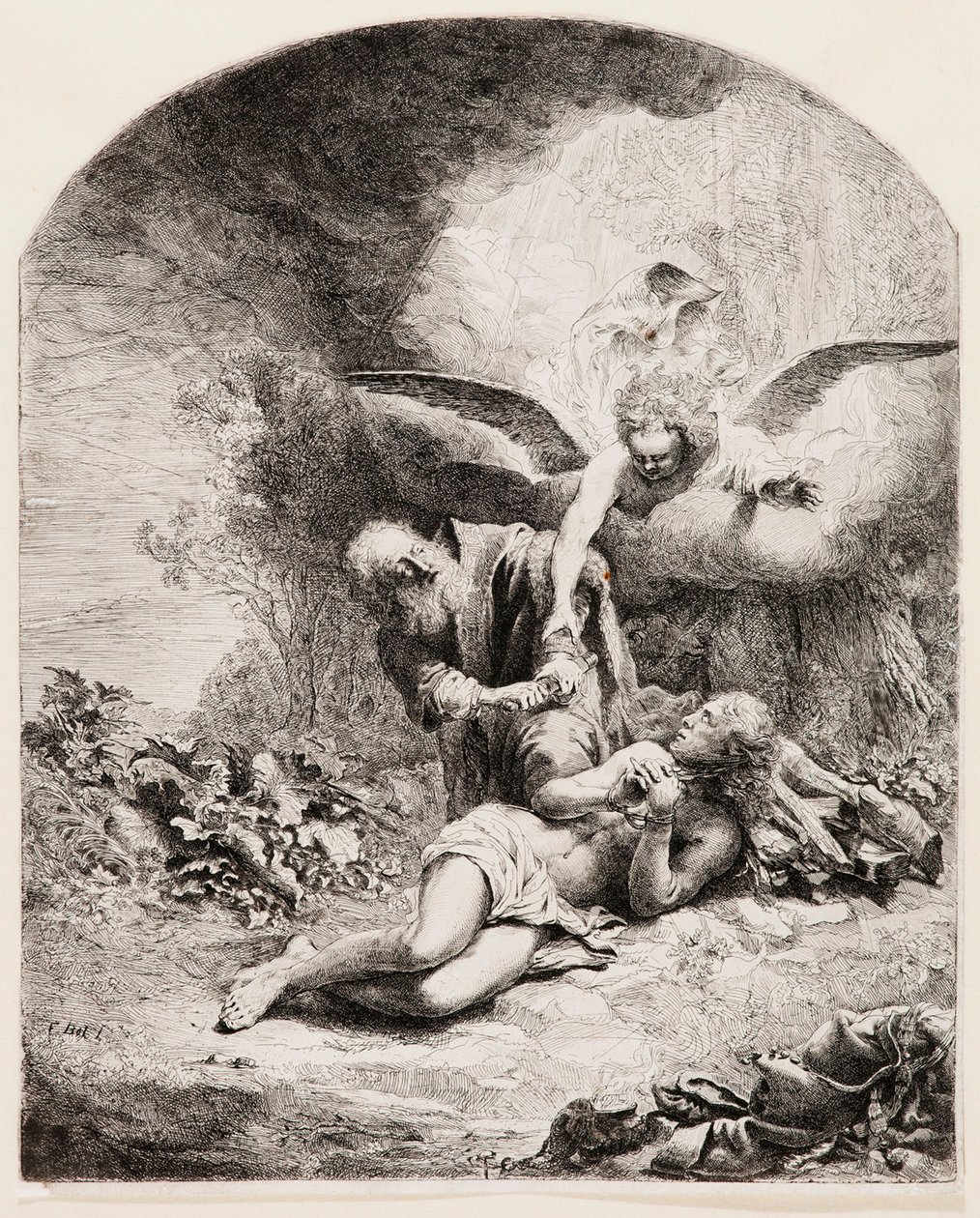 Ábrahám áldozata alkotó: Ferdinand Bol