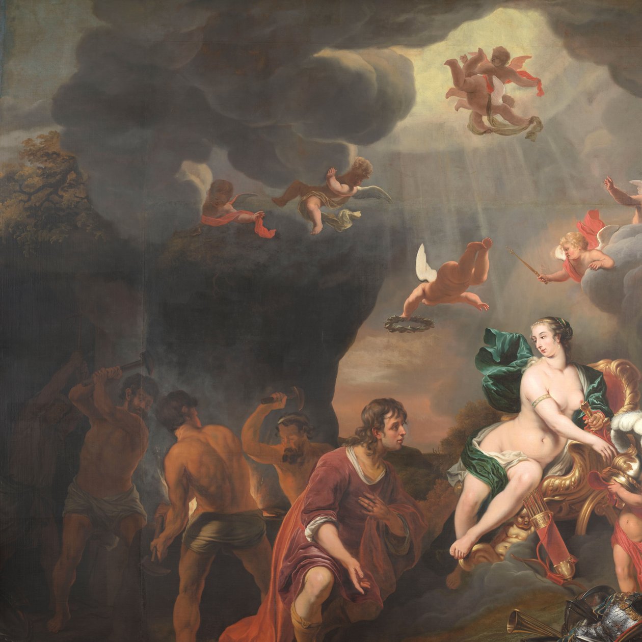 Aeneas új páncélkészletet kapott a Vénusztól alkotó: Ferdinand Bol