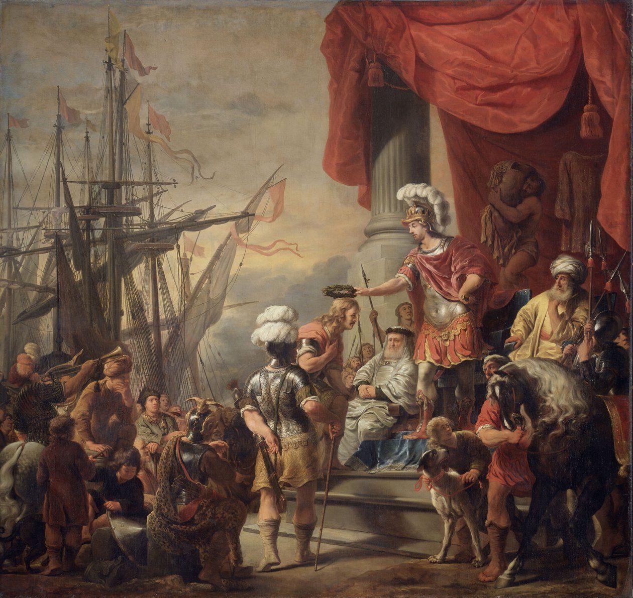 Aeneas Latinus udvarában alkotó: Ferdinand Bol