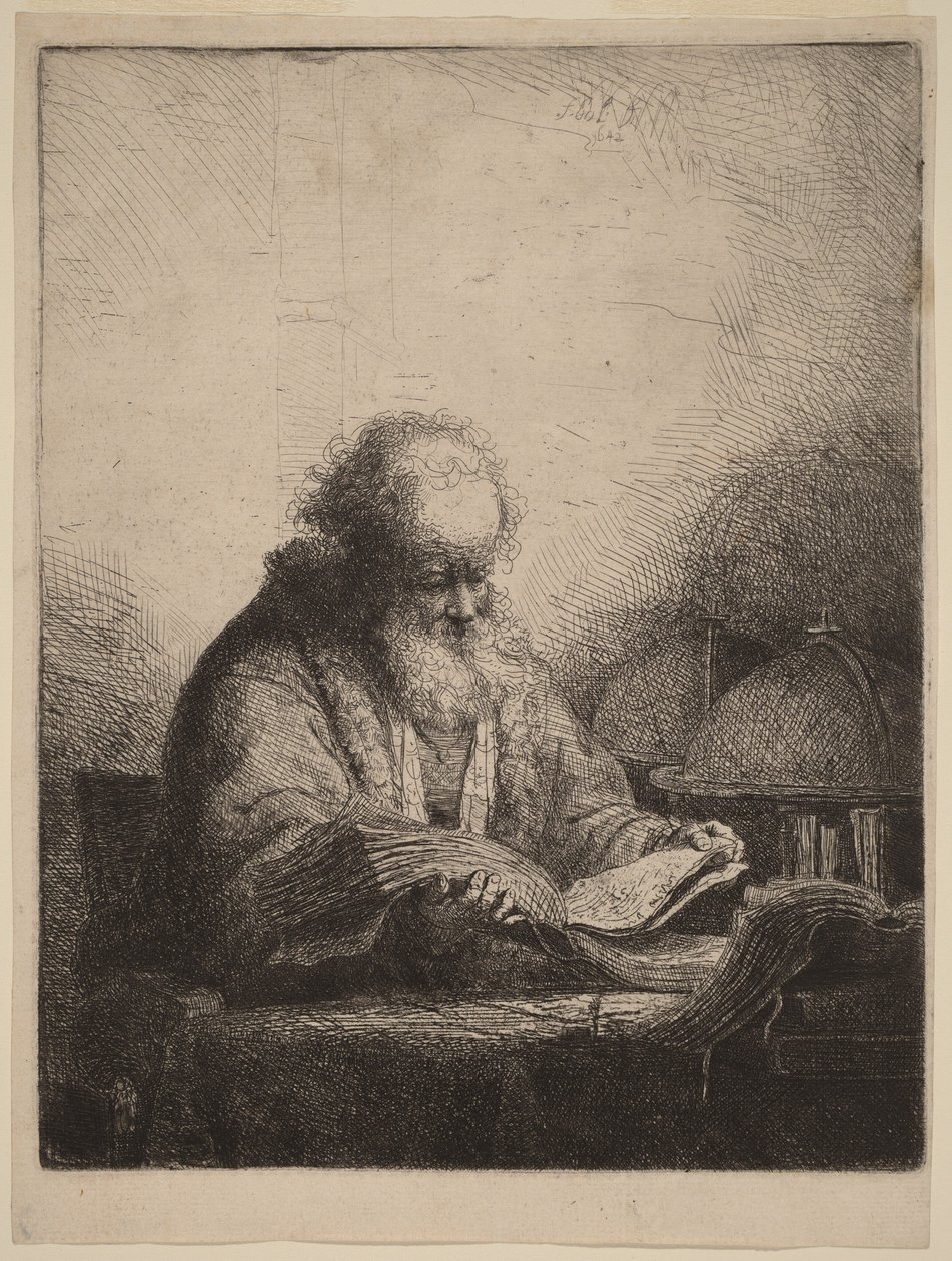 Olvasó öregember alkotó: Ferdinand Bol