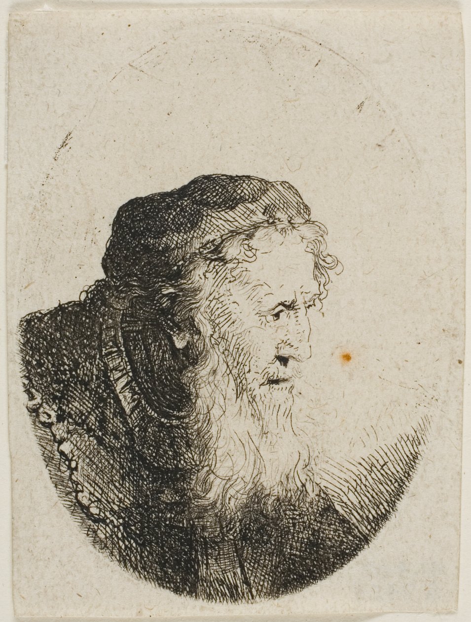 Szakállas öregember koponyasapkában alkotó: Ferdinand Bol