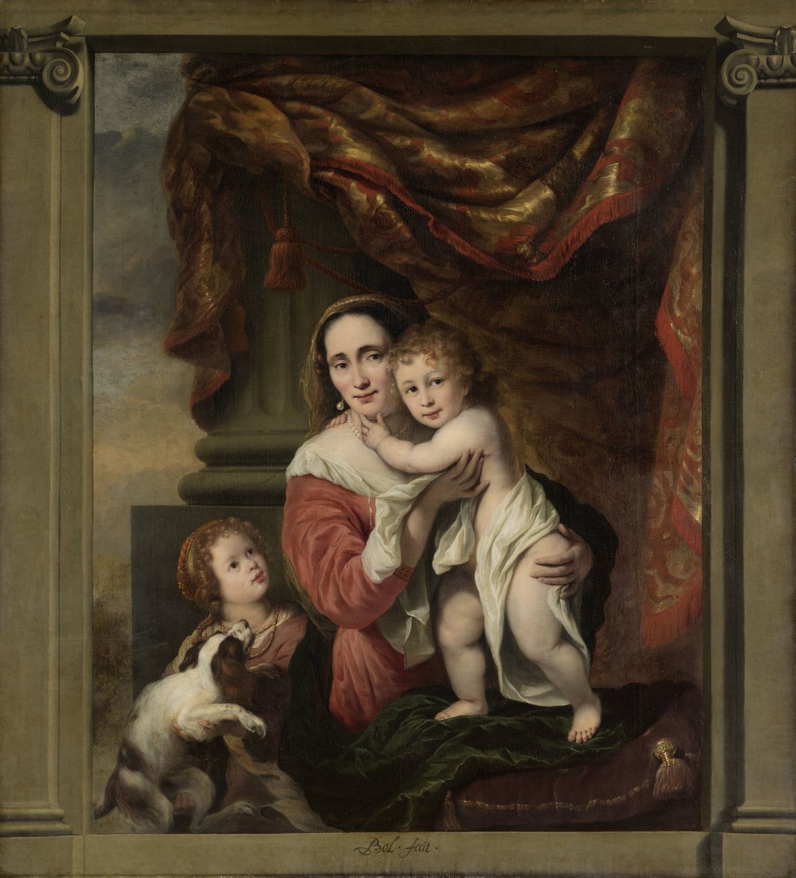 Caritas: Joanna de Geer (1629-1691) gyermekeivel Cecilia Trip (1660-1728) és Laurens Trip (szül. 1662) alkotó: Ferdinand Bol