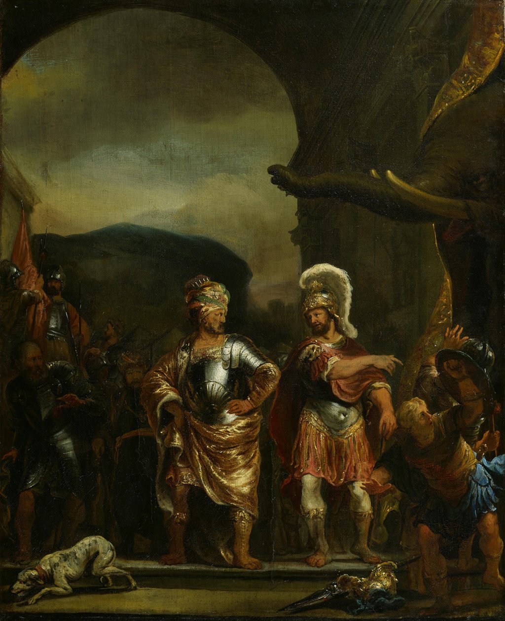 Fabricius bátorsága Pyrrhus katonai táborában alkotó: Ferdinand Bol
