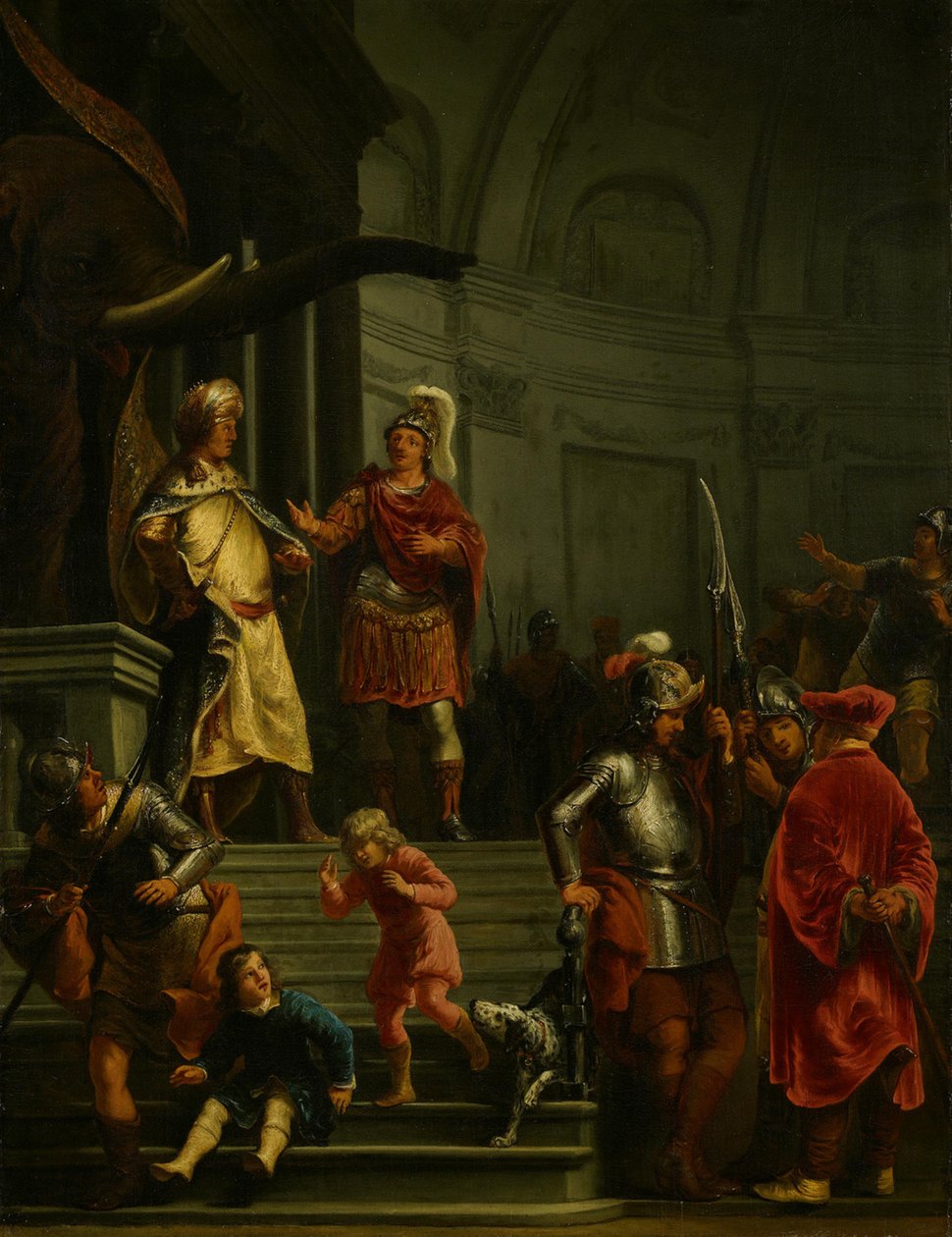 Fabricius rettenthetetlensége Pyrrhosz táborában alkotó: Ferdinand Bol