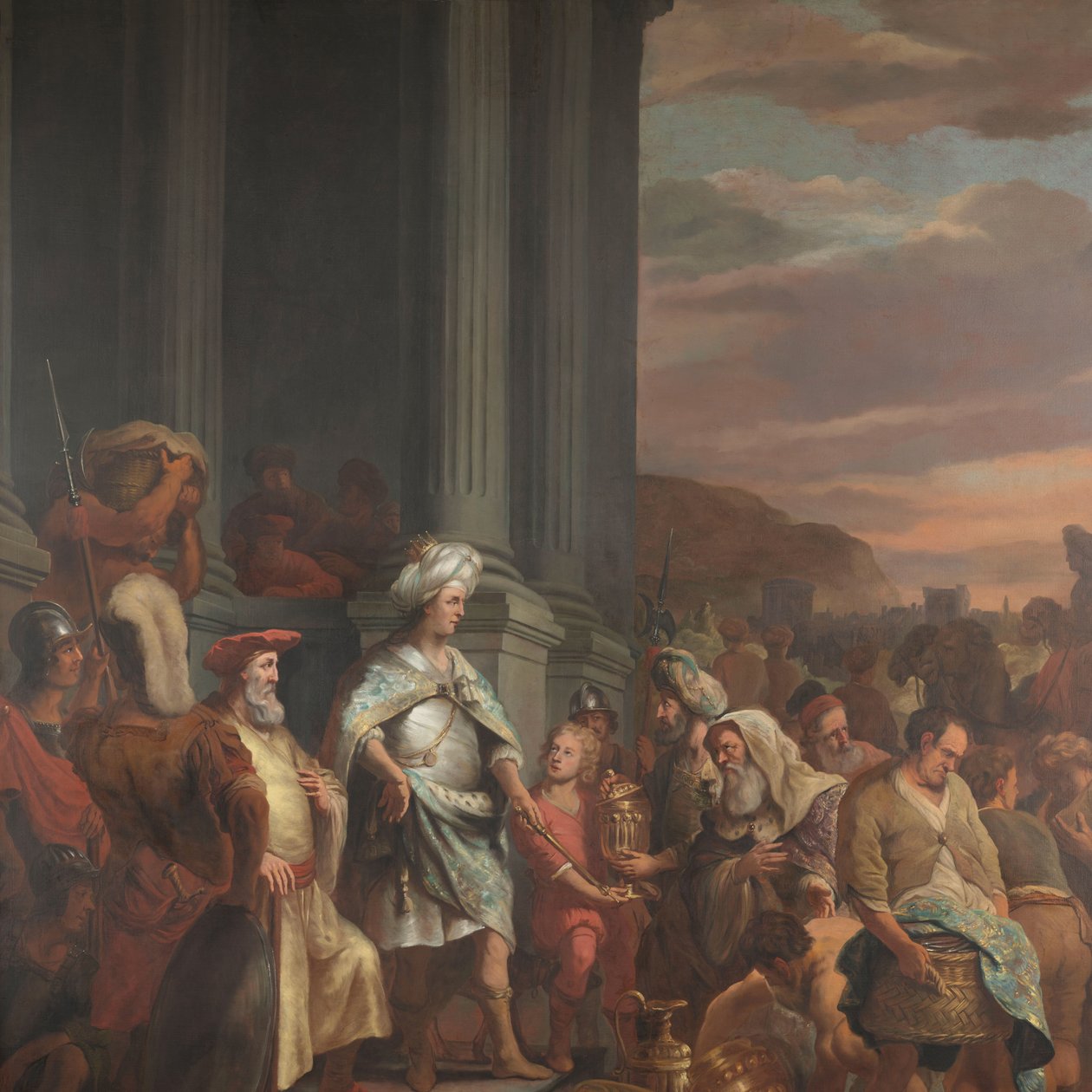 Cyrus király átadja a jeruzsálemi templomból elrabolt kincset alkotó: Ferdinand Bol