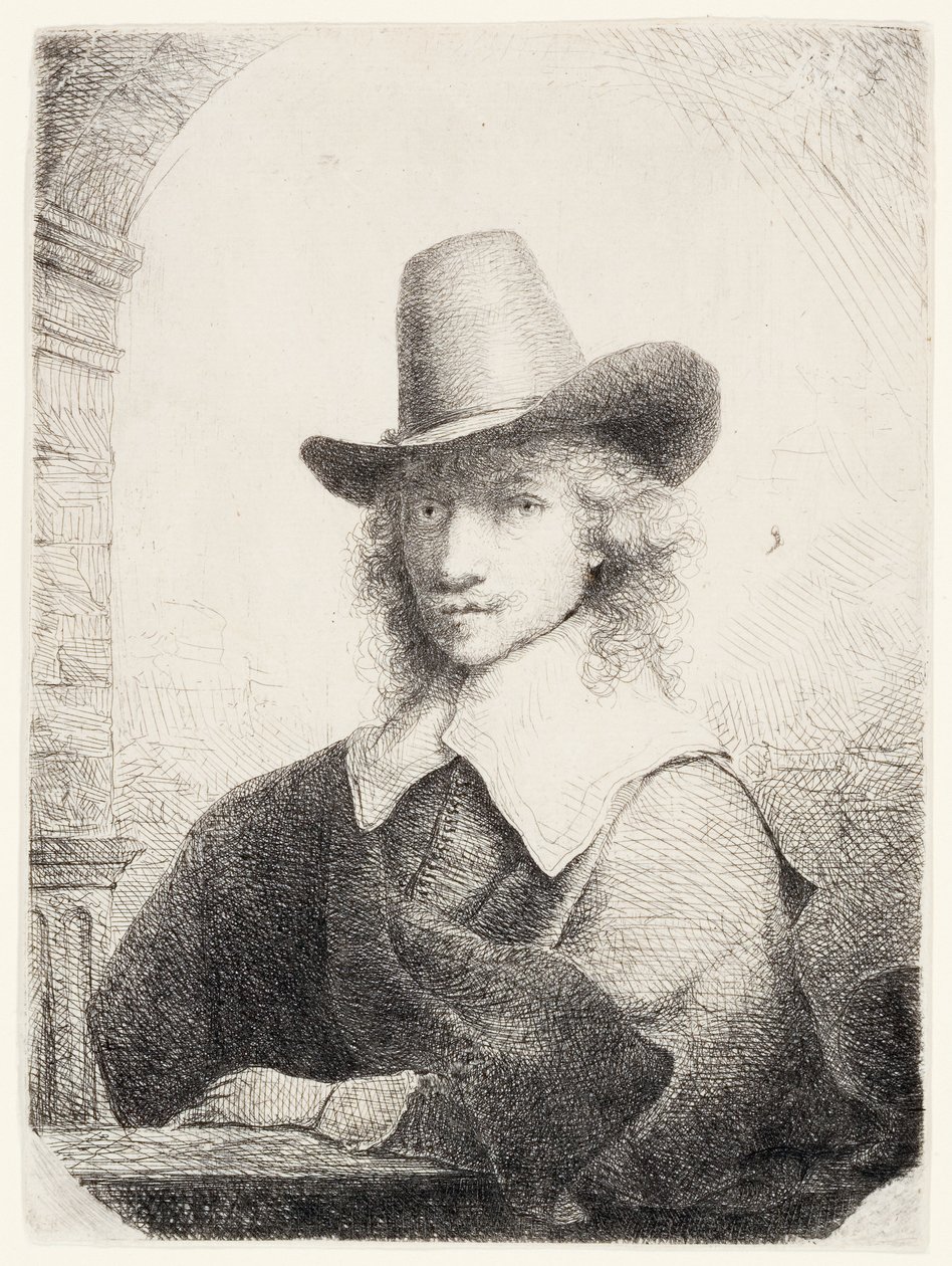 Férfi magas kalapban, 1645-50 körül alkotó: Ferdinand Bol