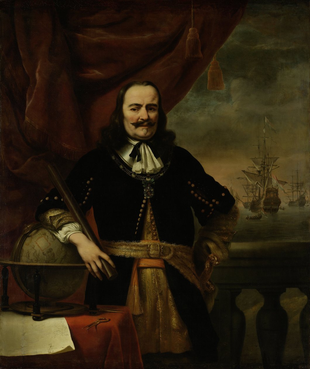 Michiel de Ruyter mint admirális-helyettes alkotó: Ferdinand Bol
