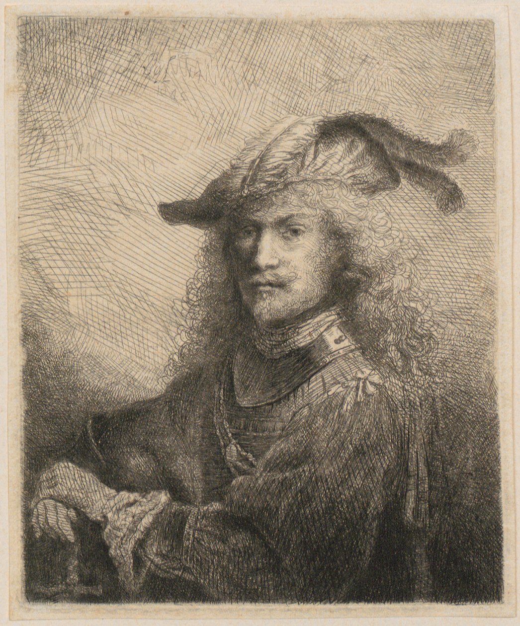 Egy tiszt portréja (talán a művész önarcképe?) alkotó: Ferdinand Bol