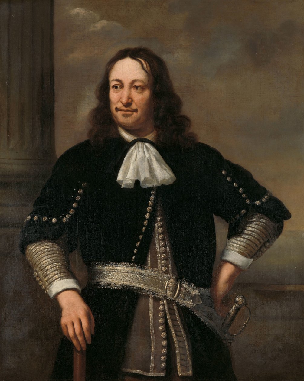 Egy haditengerészeti tiszt, valószínűleg Aert van Nes admirális (1626-1693) portréja alkotó: Ferdinand Bol